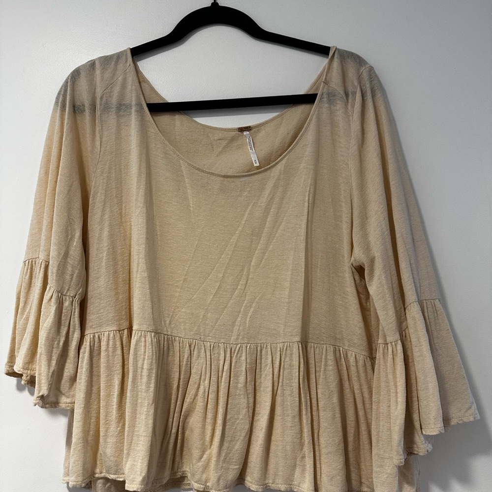 Free People BoHo peplum style blouse / top